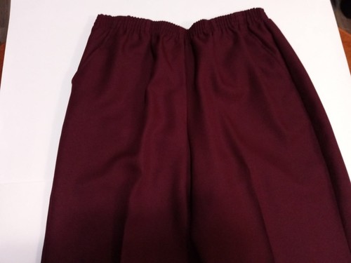 Blair Womens Maroon Elastic Waist Tummy Panel Straight Leg Dress Pants Sz 16PS - Picture 4 of 14