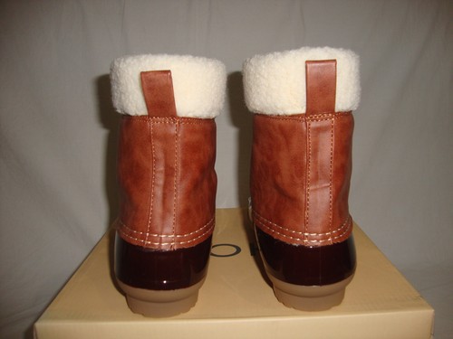 Nuevas en Caja Mujeres YOKI DYLAN-3 Botas de Pato de Invierno con Cordones Dos Tonos Marrones Talla 10 - Imagen 6 de 11