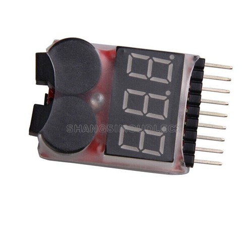 2-6S  1-8S  Indicator Lipo Li-ion Battery Voltage Tester Voltage Buzzer Monitor - Bild 7 von 10