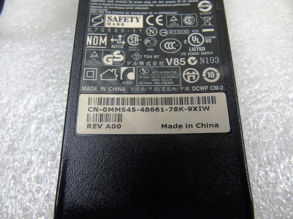 Adaptador de CA original Dell 90W PA-10 Inspiron N5010 N7010 - 0MM545 MM545 (sin cable) Foto 4 de 4