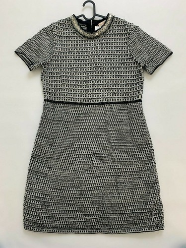 Neu Tory Burch Tweed-Kleid mit verzierten Fransen Größe S - Bild 3 von 9