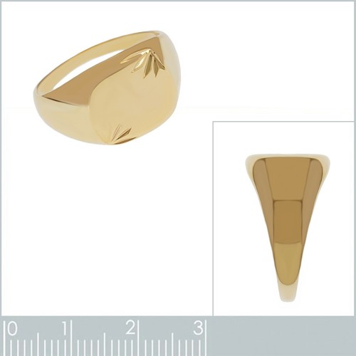 Bague chevalière homme Plaqué Or 18 carats - Taille au choix - Neuve - Picture 2 of 4