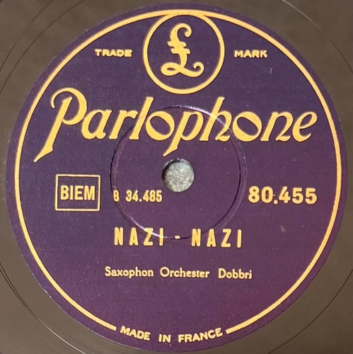 Orchestre Dobrindt Dobbri : Nazi-Nazi DISQUE 78 rpm PARLOPHONE 80.455 EX+ - Bild 2 von 4