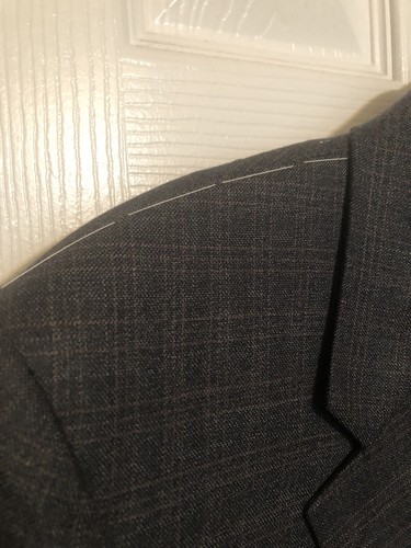 Neu mit Etikett Jos A Bank Regal Signature Jacke Blazer ~ 44 R ~ Seide/Wollmischung ~ grau/braun - Bild 3 von 12