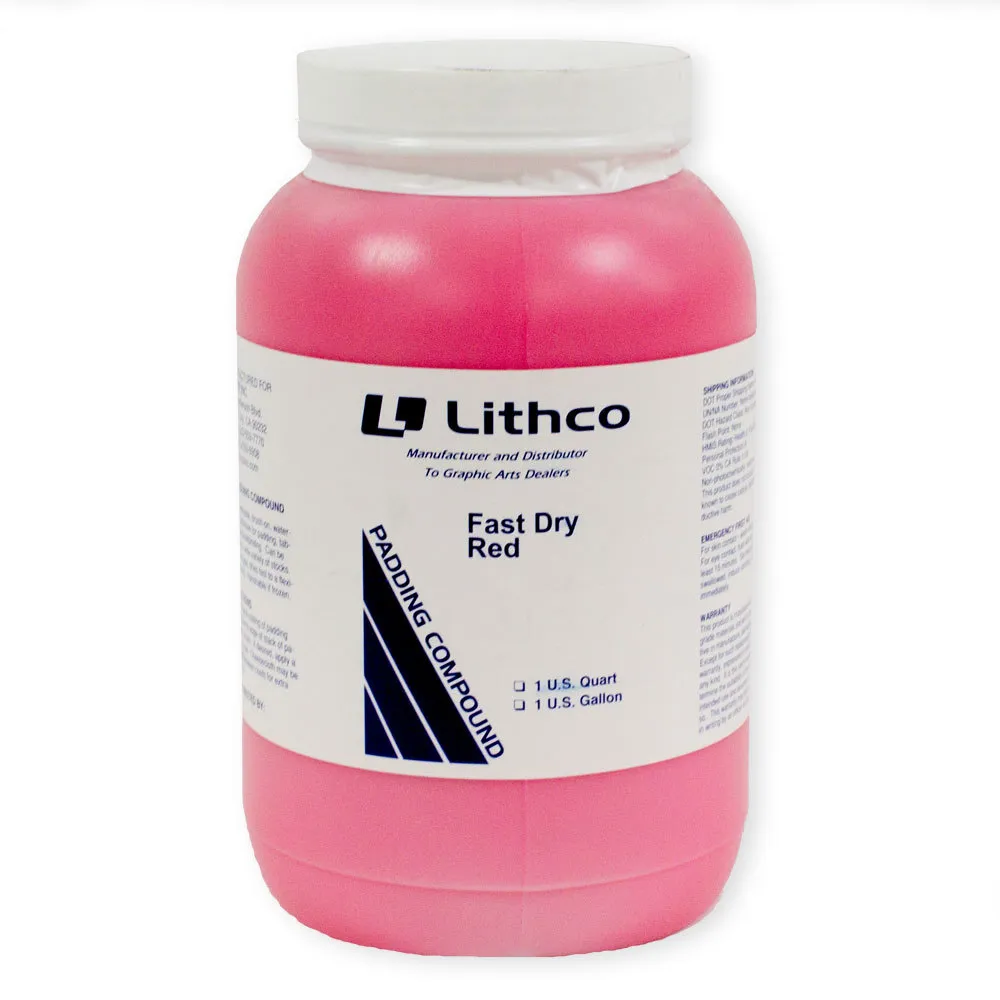 Lithco Padding Compound - Black - Fast Dry - Gallon Containers [CHM-PCBKG]  : GWJ Company, Better Pricing, Extensive Variety of Supplies & Tools for  The Printer