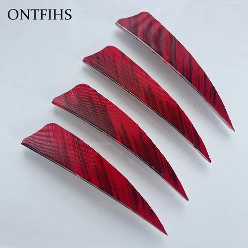 150Pcs 3" Shield Archery Arrow Feathers Fletchings RW LW Ink Design Double Side - Picture 5 of 18