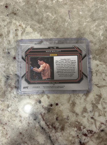 2023 Panini Prizm #19 Mike Malott Rookie(2) Blue Prizm #/175 Red Prizm #/199 UFC - Picture 10 of 12