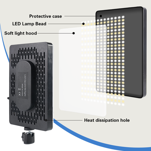 10 inch LED dimmable photo and video light panel 130cm bracket kit - Picture 6 of 10