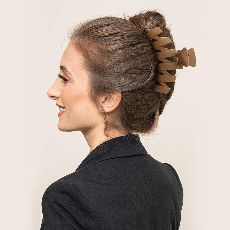 8PCS Hair Clips for Women, Flower Claw Clips for Thick Hair, NonSlip