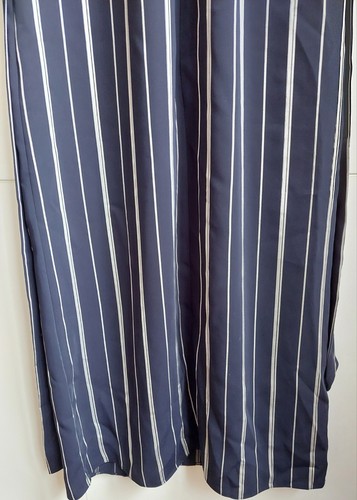 River Island Halter Neck Dress Size 8 UK Long Striped Navy Lightweight Summer - Picture 6 of 11