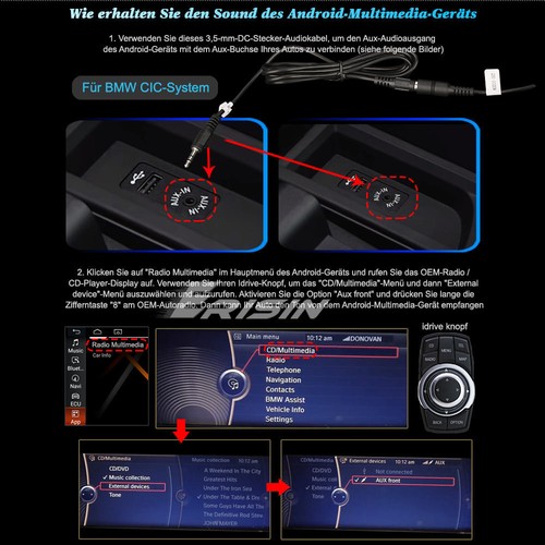 10.25" IPS Autoradio Android 13 GPS CarPlay BMW F30 F31 F32 F33 F34 F36 F80 F82 - Bild 22 von 24