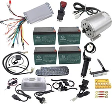 Full Set 48V 1800W Brushless Electric Motor Kit for E Bike Go Kart Scooter ATV 