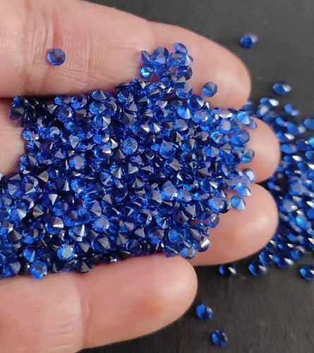 3 MM 20 Pcs Lot Natural Blue Color Sapphire Round Cut Certified Loose Gemstone - Picture 3 of 7