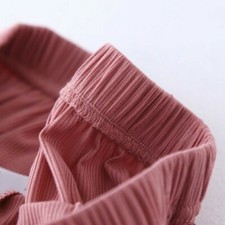 Women's Pajama Trousers Pants Elastic Ribbed Knit Lounge Bottoms Sleepwear