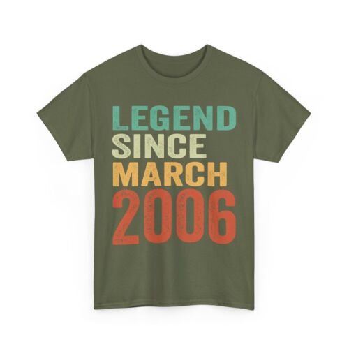 Legend Since March 2006 T-Shirt, Vintage 19 Years Old 19th Birthday Gift T-shirt - Picture 5 of 9
