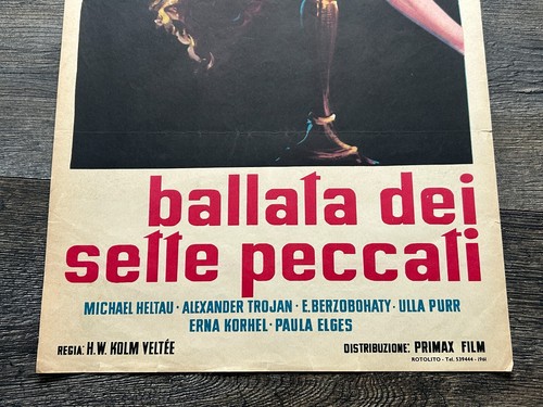 Hot Girl Sexy Babe Vintage Movie Poster Ballad Of The Seven Sins Italian Italy - Picture 5 of 5
