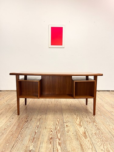 Dänischer Mid Century Design Schreibtisch, Teak, Peter Løvig Nielsen, Hedensted - Bild 5 von 16