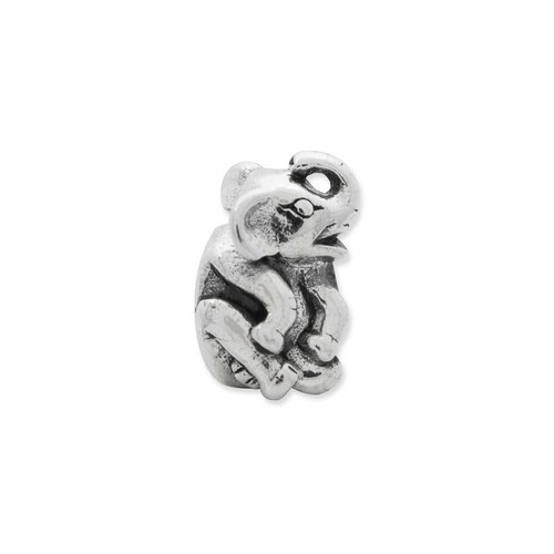 Elephant Bead .925 Sterling Silver Antique Finished Reflection Beads - Picture 3 of 5