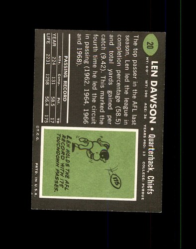 1969 Topps Football Card Set Break #1 thru 263  You Pick - Complete Your Set - Picture 45 of 501