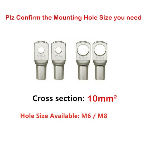 6-35mm² Tinned Copper Lugs Ring Terminals Battery Welding Wire Cable Connectors - Picture 14 of 17