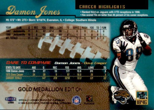 1999 Ultra Gold Medallion Football Parallel Cards - Pick Your Card - Picture 121 of 199