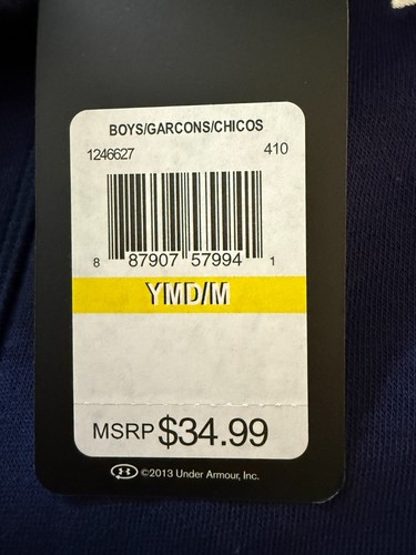 Under Armour Youth Boy Cold Gear Loose Athletic Pants w/ Pocket Blue M NWT - Picture 13 of 13