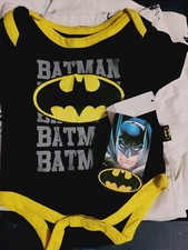 Kid's Batman One Piece Button Bottom Size 0/3M Infant DC Comics