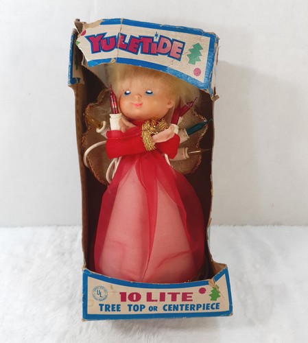 Vintage Yuletide Enterprises Lighted Angel Tree Top Christmas 1960s Japan 5008 - Picture 14 of 18