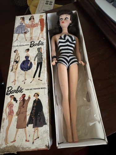 #1 or #2 Reproduction Barbie Doll 1958-1993 W/Original Box By Mattel - Picture 2 of 24