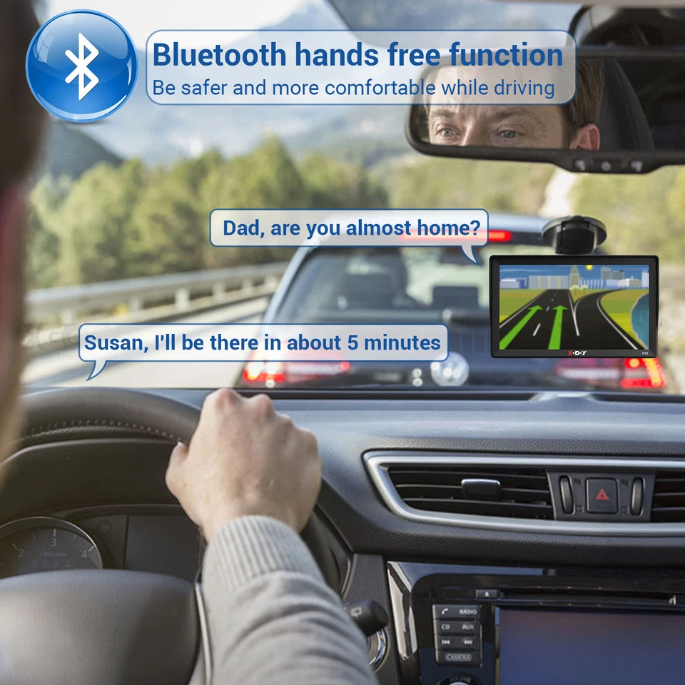 XGODY 9 Zoll LKW PKW GPS Navigationsgerät Auto KFZ Navi Europa Karten MP3/MP4 FM - Bild 2 von 4