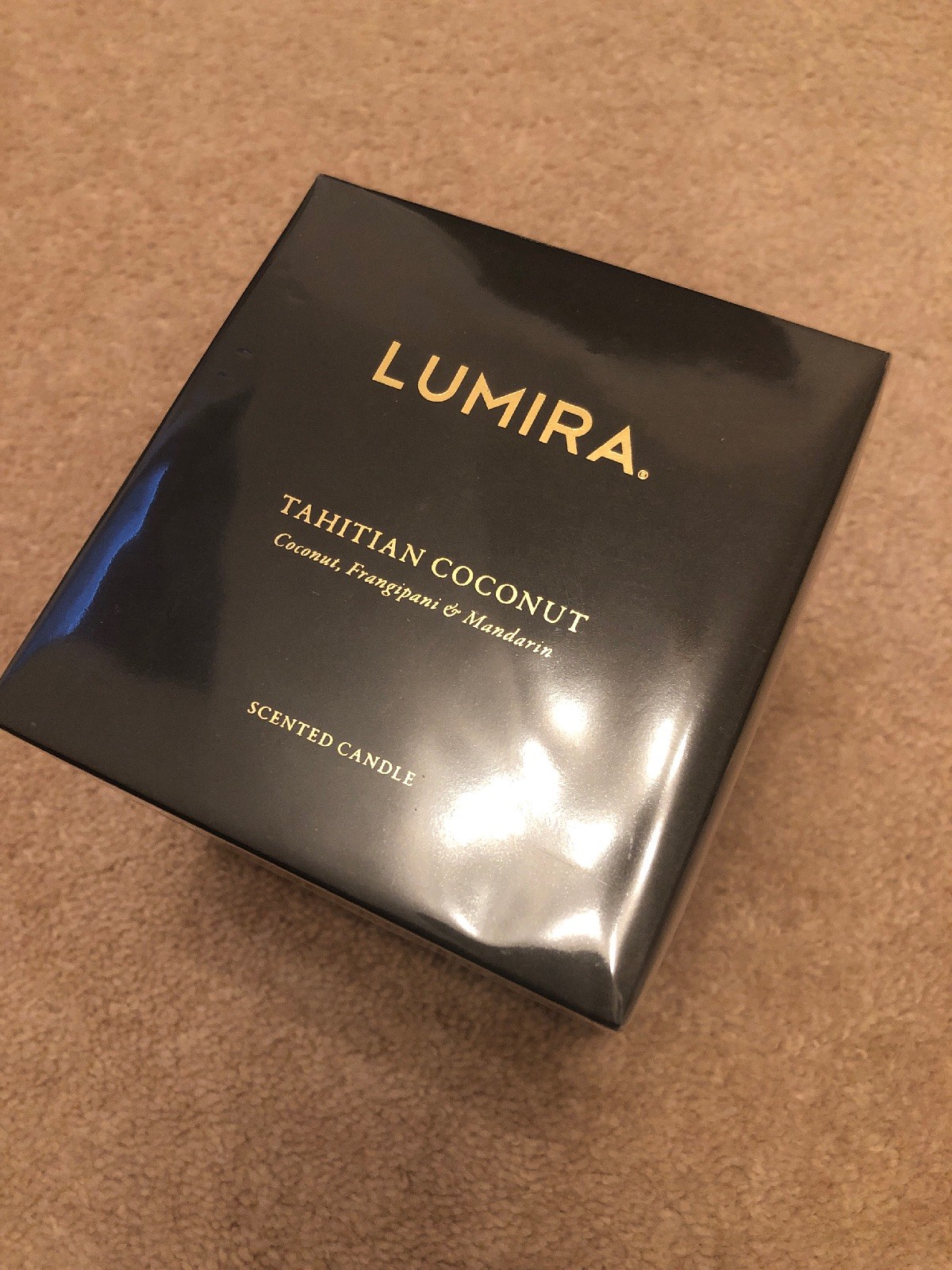 BNIB Lumira Scented Candle in Tahitian Coconut BNIB Lumira Scented Candle in Tahitian Coconut