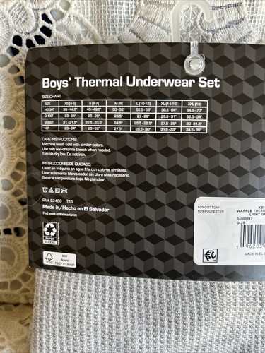 Athletic Works Boys Thermal Underwear Set (Size XS 4/5) BRAND NEW W TAGS - Picture 11 of 17