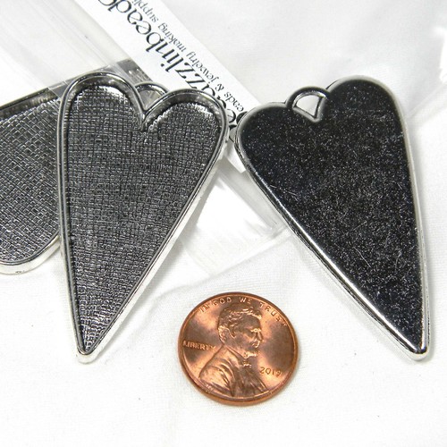 1 gran 2 pulgadas colgante de corazón hallazgo de dijes con ajuste de taza de bisel epoxi embellecedor - Imagen 2 de 6