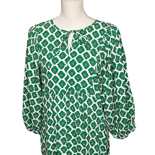 ANRABESS Boho Maxi Dress V neck Puff Sleeve Casual Flowy Swing Beach Dress M New - Picture 10 of 16