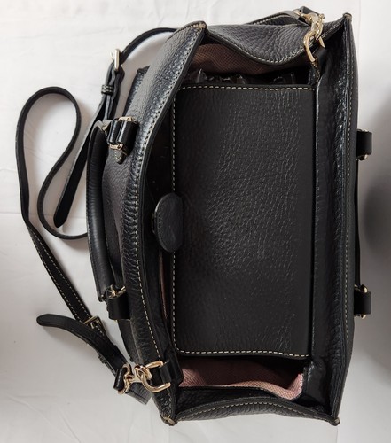 Dooney & Bourke Pebble Grain LG Black Crossbody 2 Handles Satchel Handbag *Read - Picture 2 of 23
