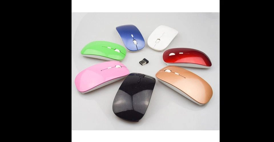 ✅2.4GHz Wireless Cordless Optical Mouse Mice USB Receiver for PC, Sliver - Image 2 of 3