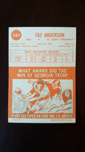 1963 topps football cards #81 and up, complete your set, Short prints - Picture 221 of 281