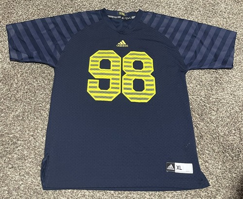 Adidas Michigan University Wolverines #98 Striped Football Jersey Youth XL