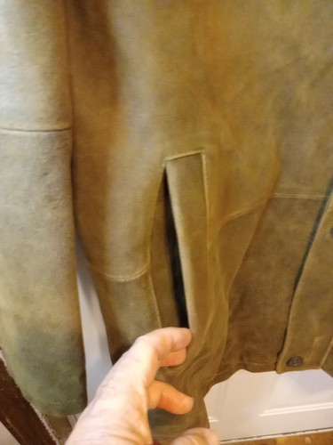 Milestone Mens Brown Suede Leather Coat Size Large with Zip-Out Liner Germany - Picture 3 of 9