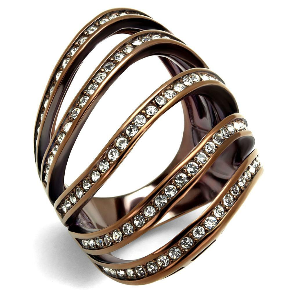 TK2985 - IP Coffee light Stainless Steel Ring with Top Grade TK2985 - IP Coffee light Stainless Steel Ring with Top Grade