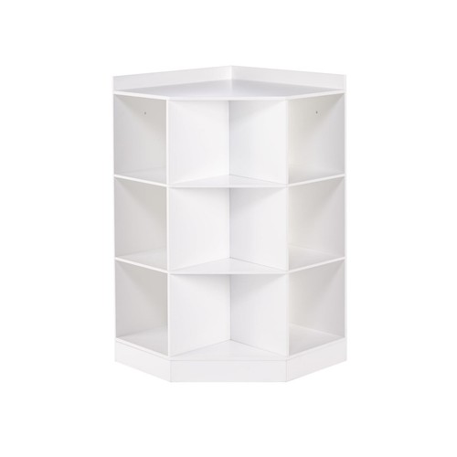 Kids 6-Cubby, 3-Shelf Corner Cabinet Organization Kid's Bookshelves Rack Storage - Picture 2 of 10