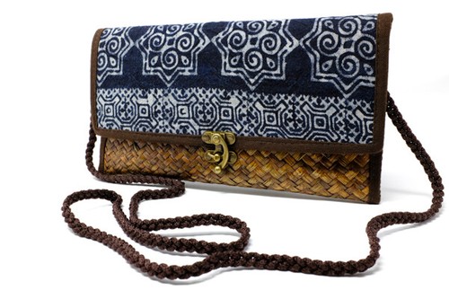 Rattan Bag Clutch Purse Shoulder Crossbody Boho New W Tags Christmas Gift - Picture 2 of 8