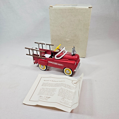 Hallmark Kiddie Car Classics Metal Murray Fire Truck Peddle Car in Original Box - Picture 2 of 9