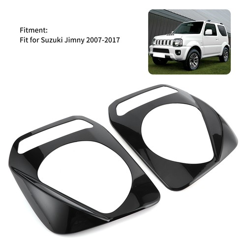 ♡2Pcs Car Front Headlight Cover Headlamp Trim Decor For Jimny 2007‑2017 - Picture 3 of 16