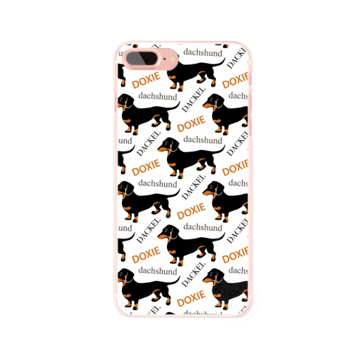Dachshund Sausage Dog Iphone 7 Case Doxie Dackel Black & Tan Cute Puppy UK - Picture 3 of 3
