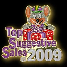 🌟2009 Chuck E Cheese Top Suggestive Sales Q1 Employee Exclusive Pin🌟