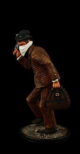 Soldado de hojalata coleccionable ladrón de trenes Old West - Imagen 2 de 5