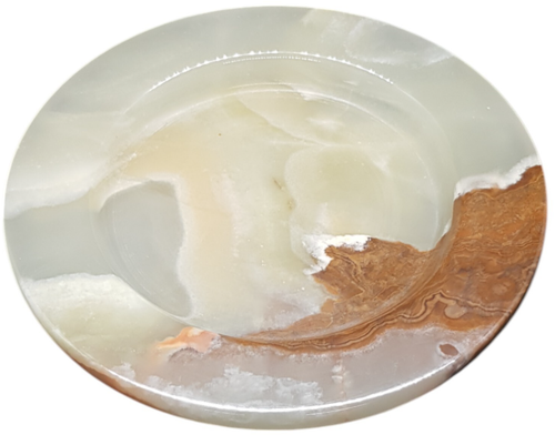 Vintage Green Onyx Hand Carved Plate, Serving Plate, Decoration Plate, 10" - Picture 8 of 10