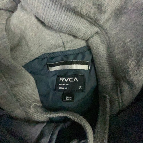 RVCA Sweater Mens Small Blue Gray Long Sleeve Button Up Hoodie - Picture 8 of 10