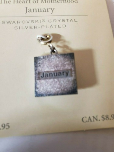 Punze Herz der Mutterschaft Charm versilbert Swarovski Januar Granat - Bild 3 von 3